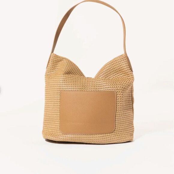 Raffia Shoulder Bag - Beige Color - BRAND NEW - Lobster Clasp Close - NWT - Picture 6 of 6